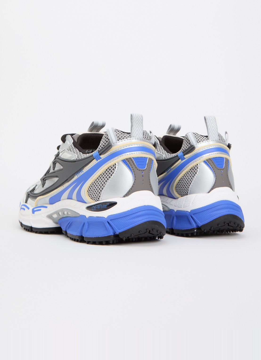 Off-White Ow Be Right Back sneaker van mesh en metallic details - achterkant 2 zilver
