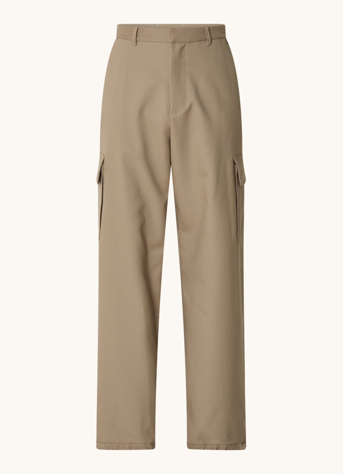 Off-White Ow Emb Drill wide fit cargobroek met klepzakken - voorkant 5 beige