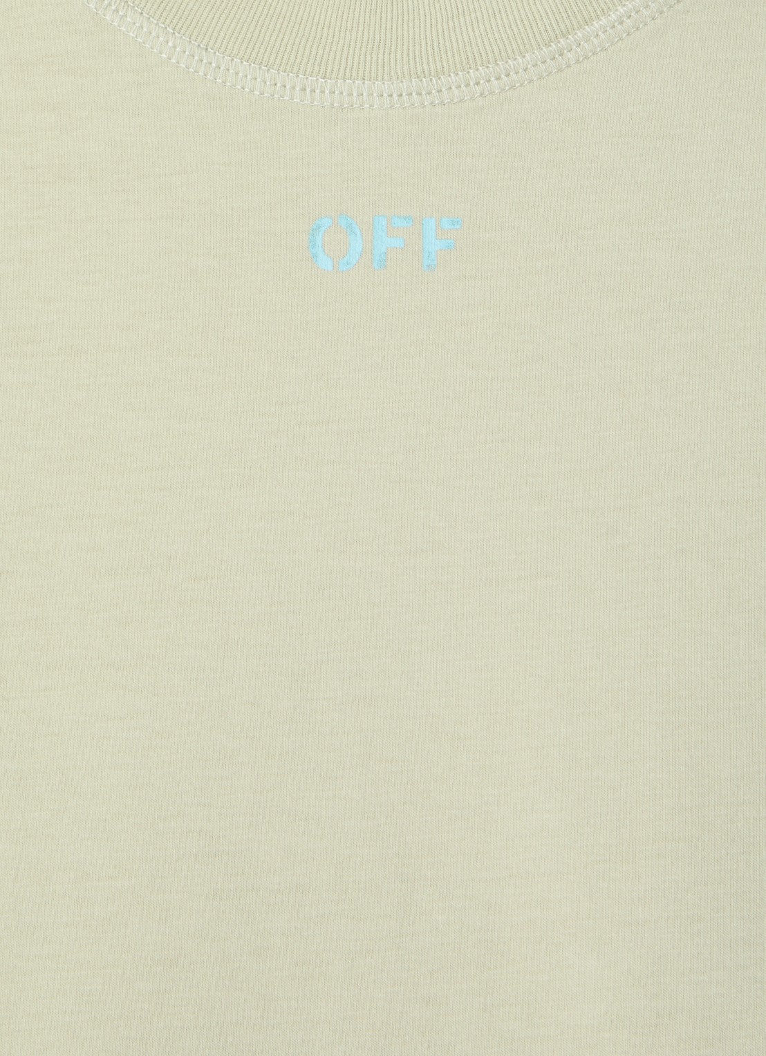 Off-White Pixel Arrow cropped T-shirt met logo - detail 3 lindegroen