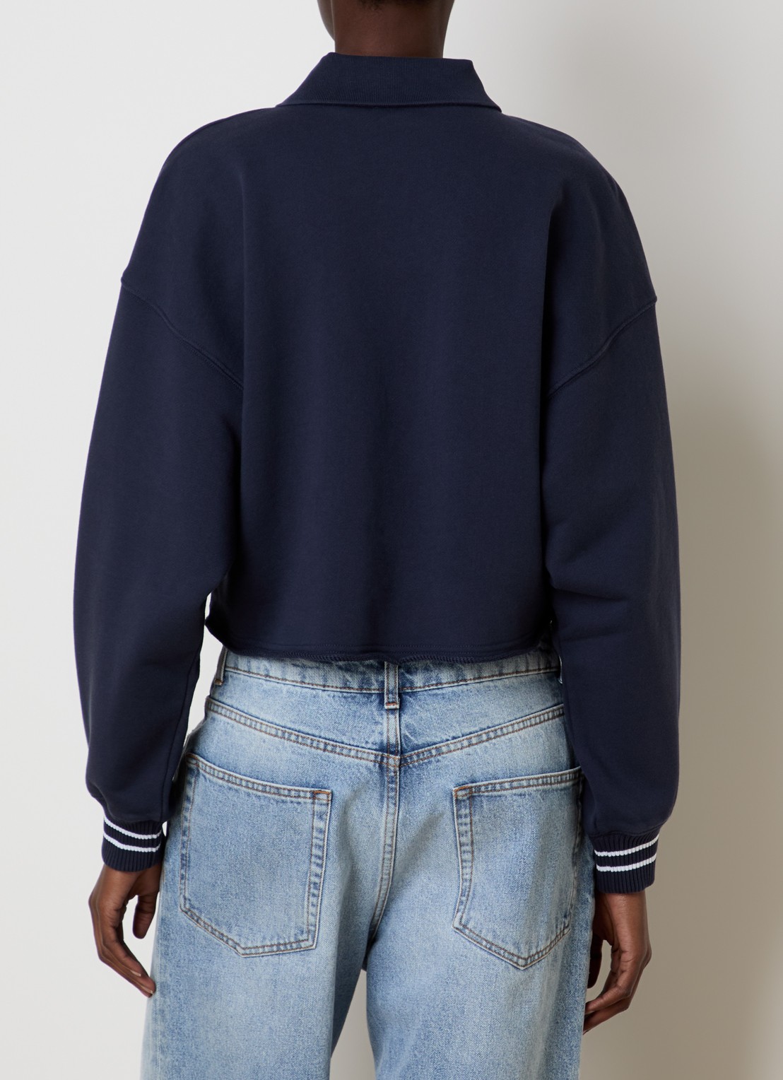 Off-White Script polo met logo - achterkant 3 donkerblauw