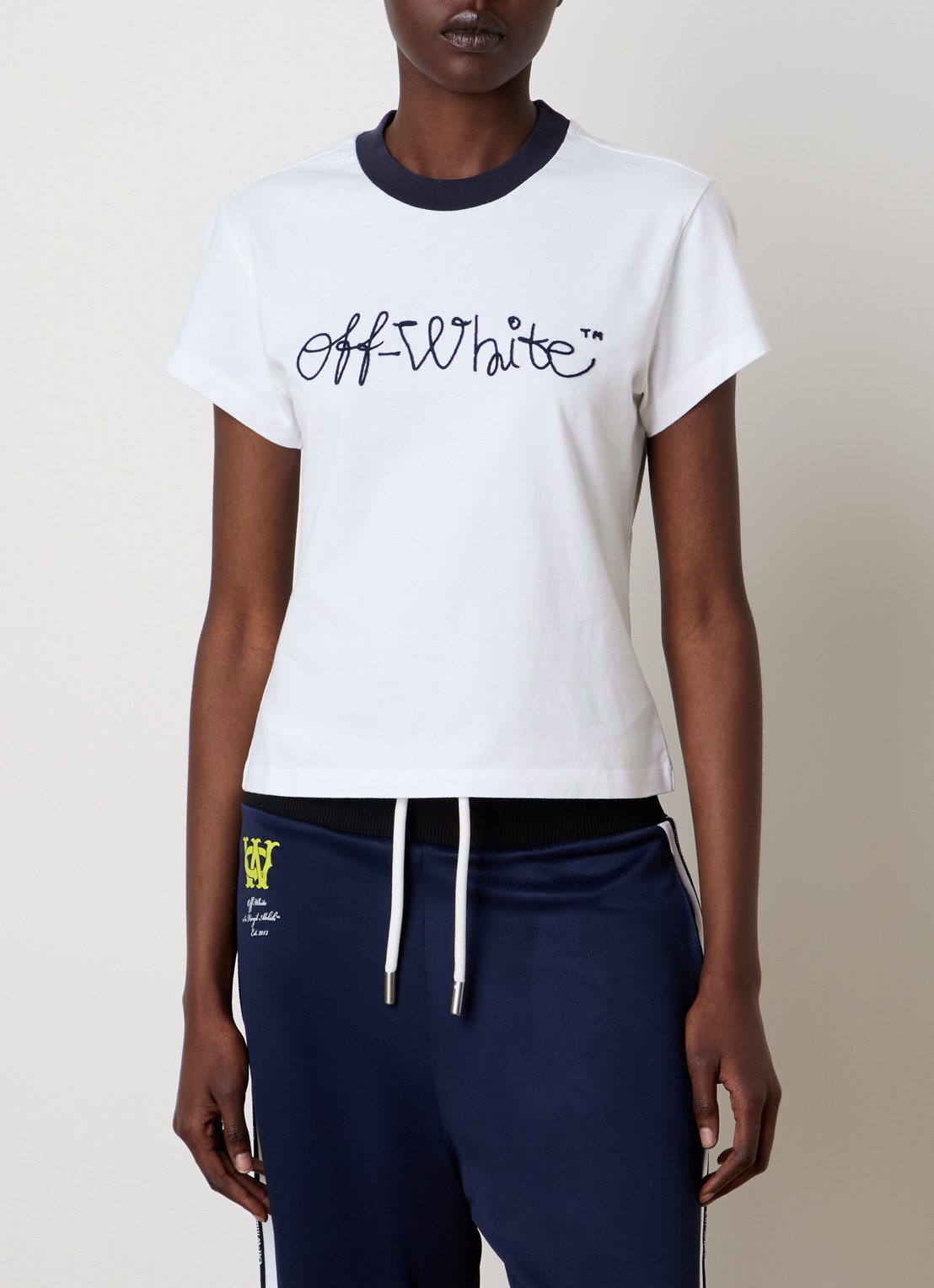 Off-White Script T-shirt met logo - detail 2 wit