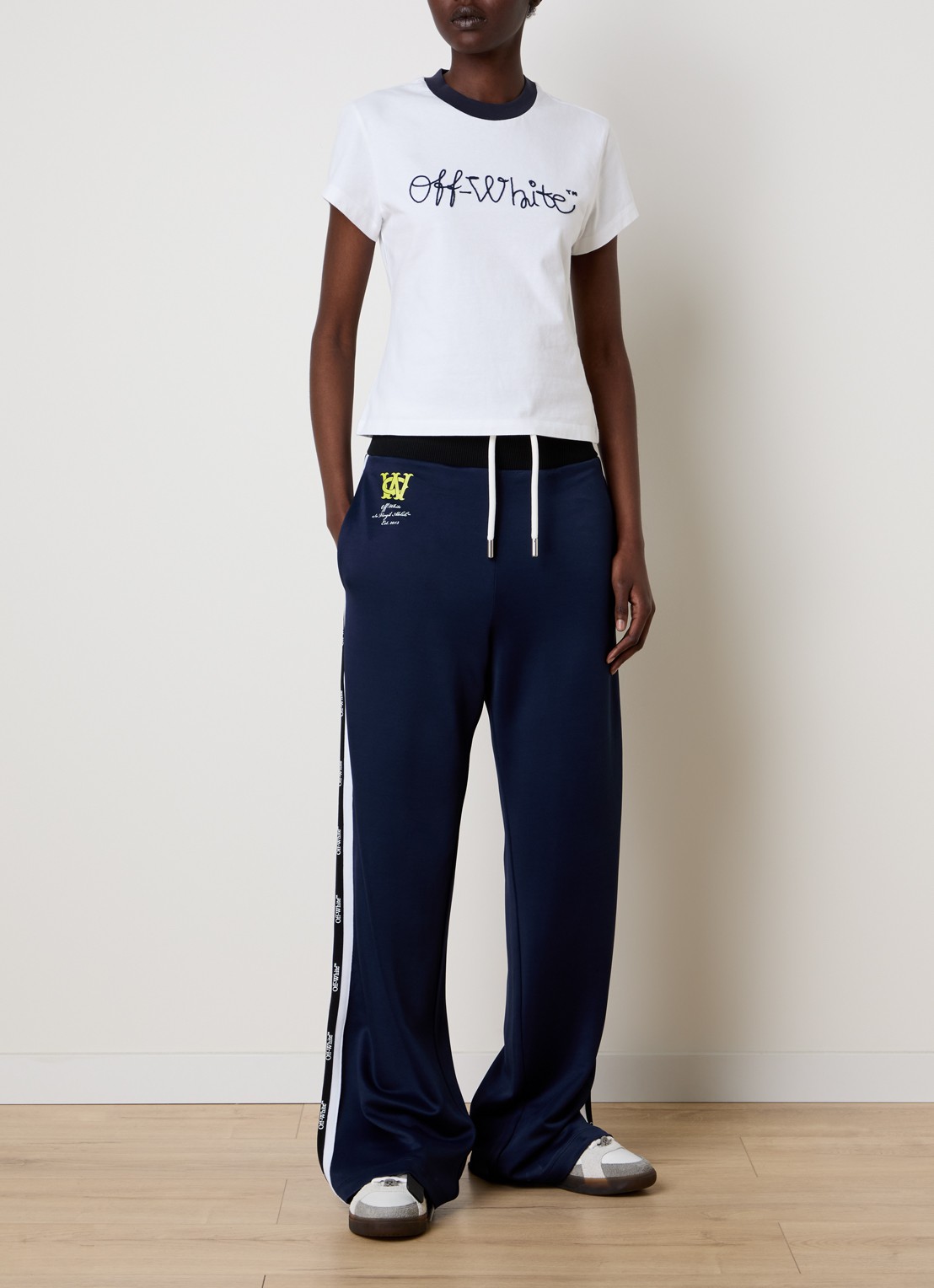 Off-White Script T-shirt met logo - voorkant 5 wit