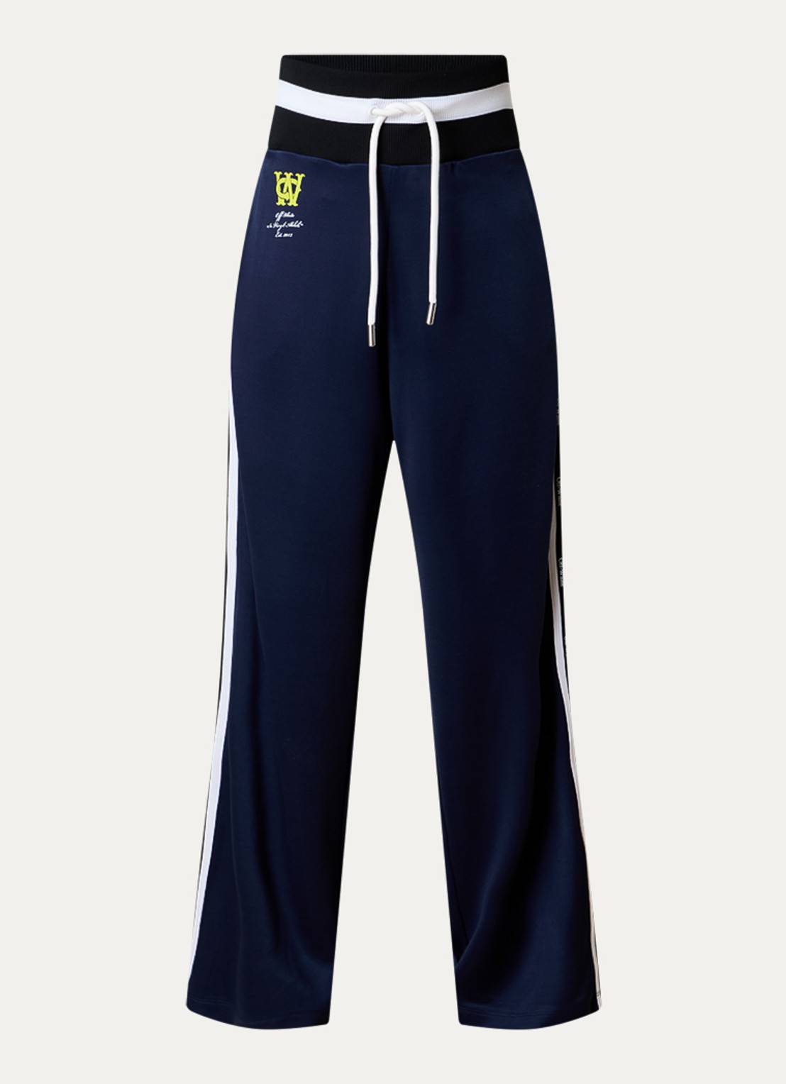 Off-White Serena high waist loose fit joggingbroek met logo - voorkant 2 donkerblauw
