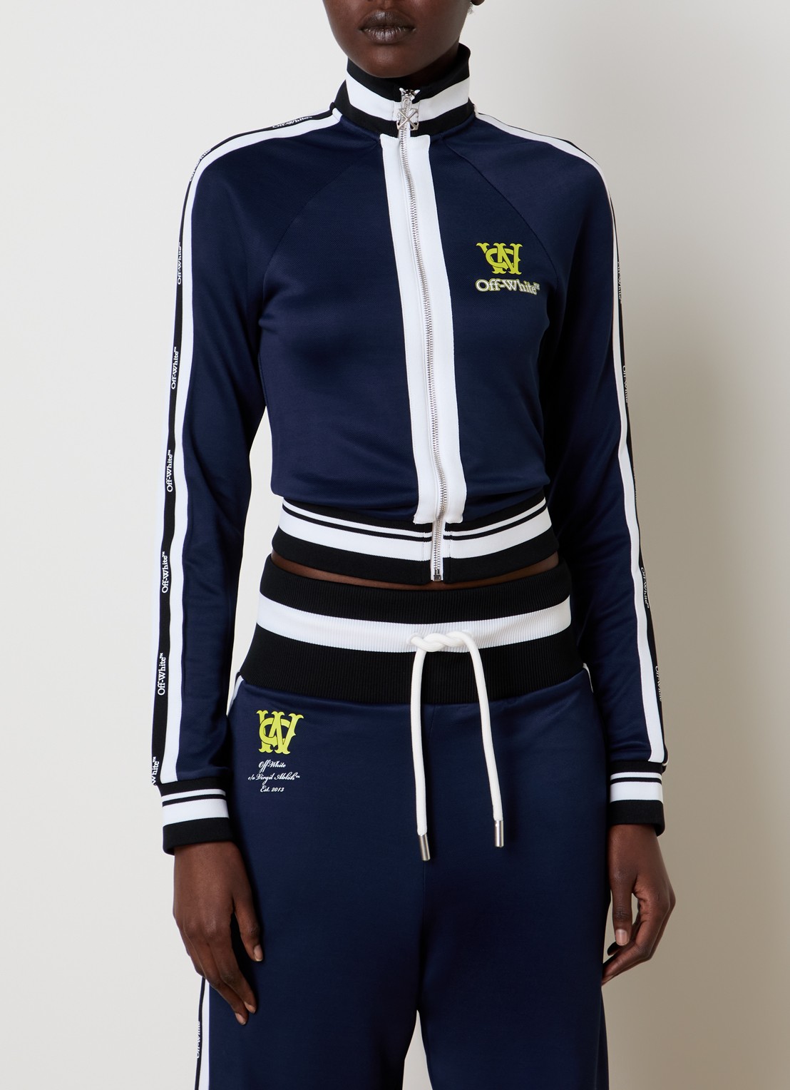 Off-White Serena sweatvest met logo - detail 4 donkerblauw