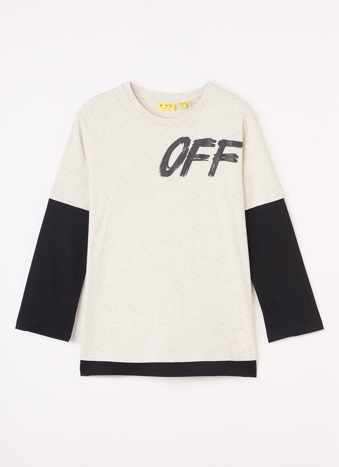 Off-White Shared Logo Dbl Layer longsleeve met logo- en backprint - voorkant grijsmele