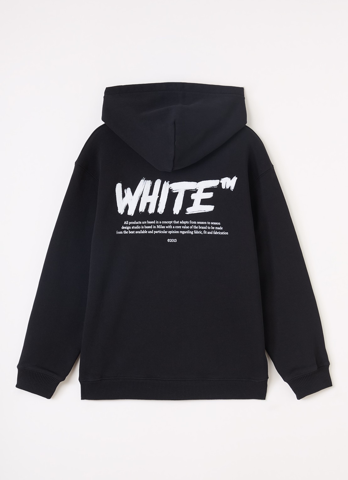 Off-White Shared Logo hoodie met logo- en backprint - voorkant 2 zwart