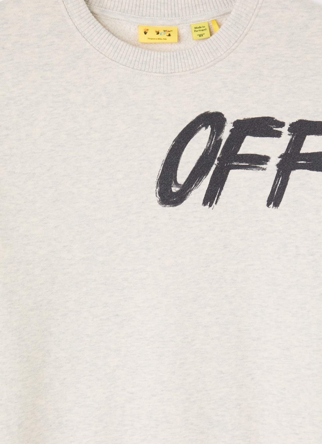 Off-White Shared sweater met logo  - detail grijsmele