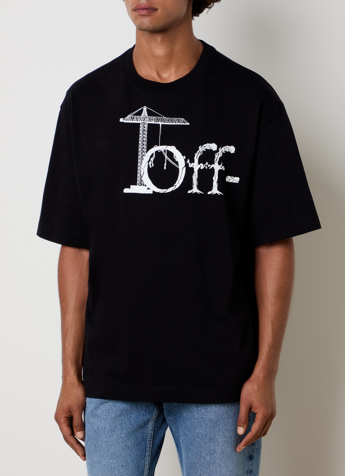 Off-White Shared T-shirt met logo- en backprint - detail 4 zwart