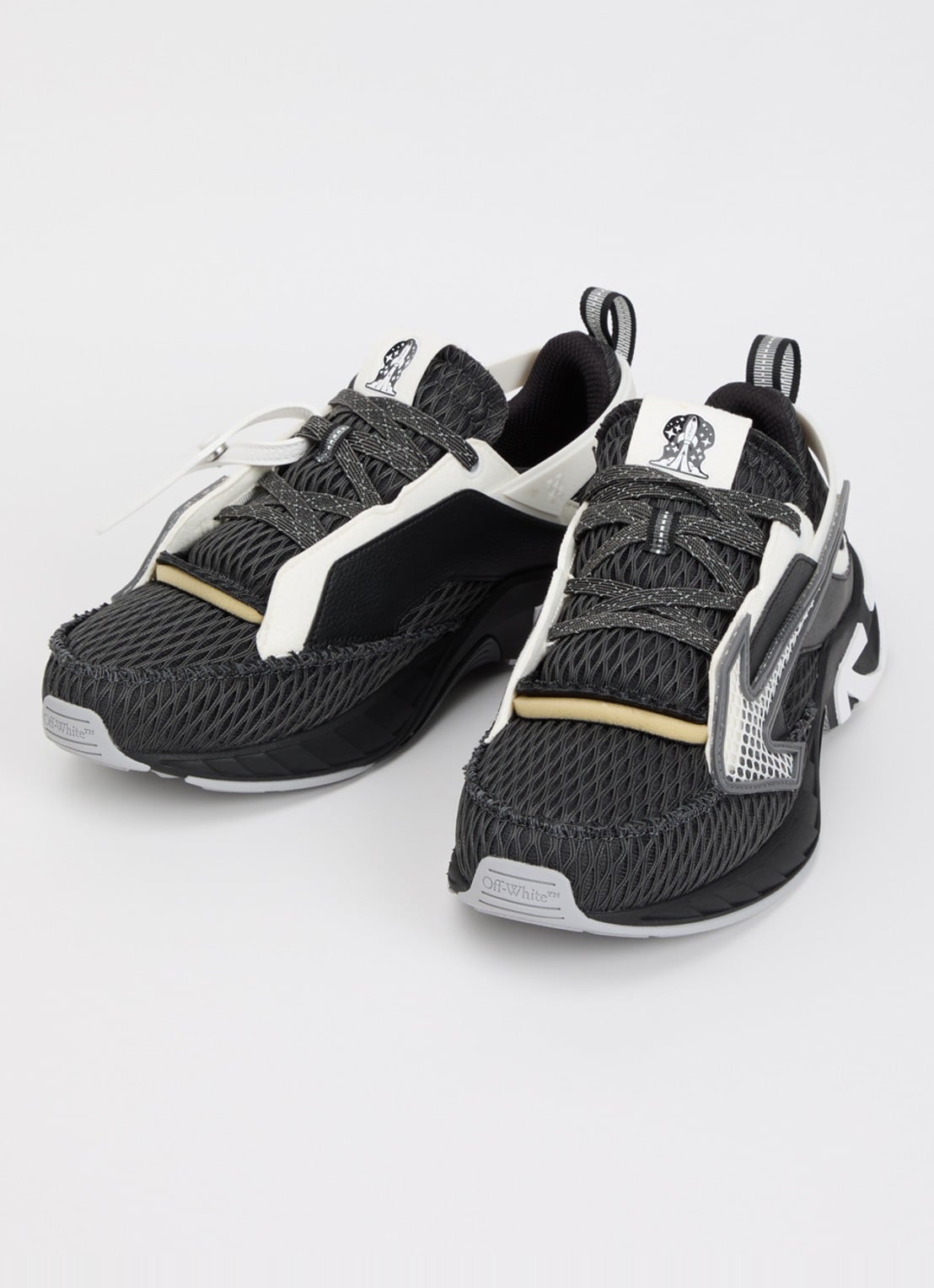 Off-White Space Memo sneaker met details van mesh - detail zwart