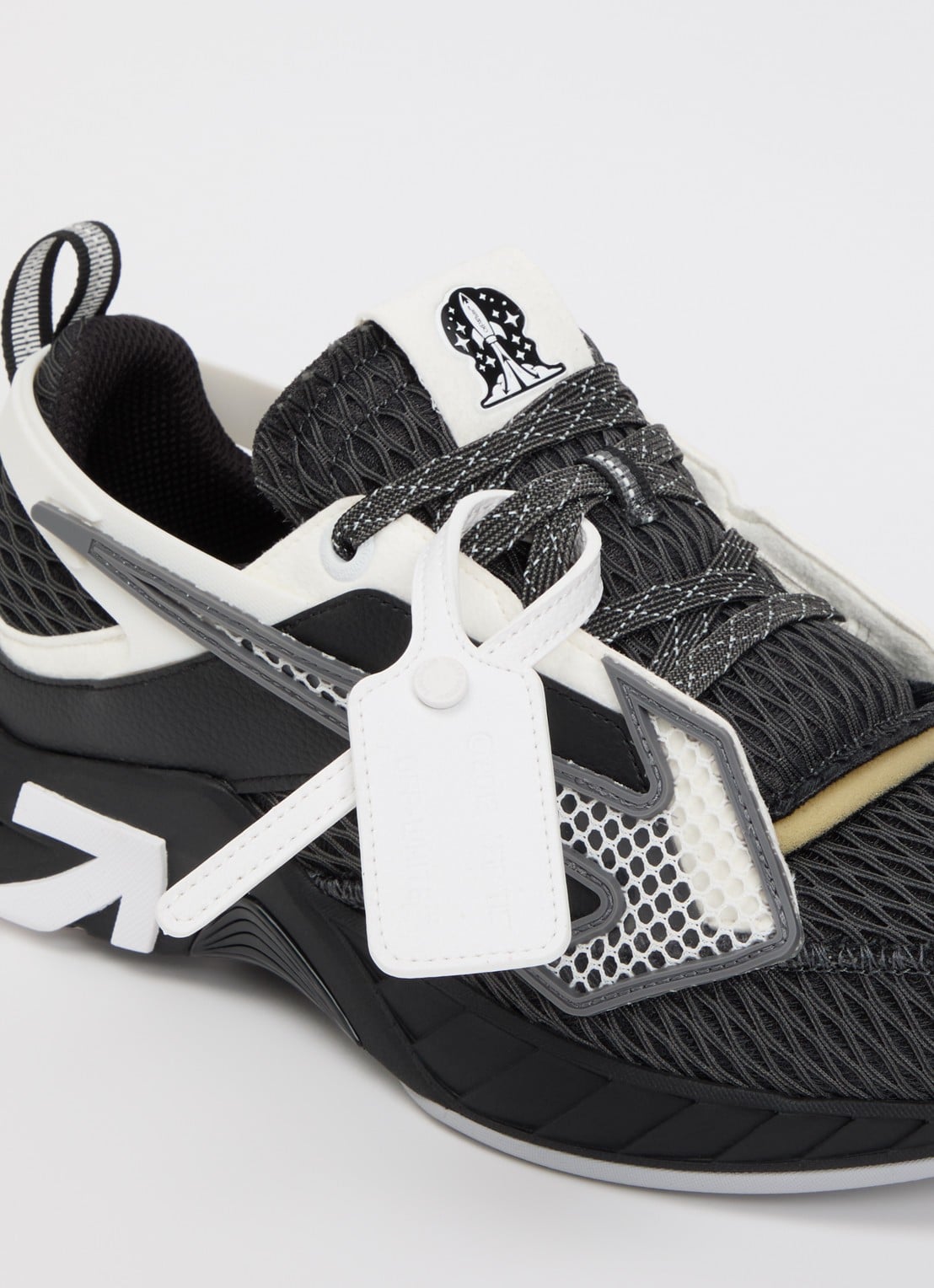 Off-White Space Memo sneaker met details van mesh - detail 4 zwart