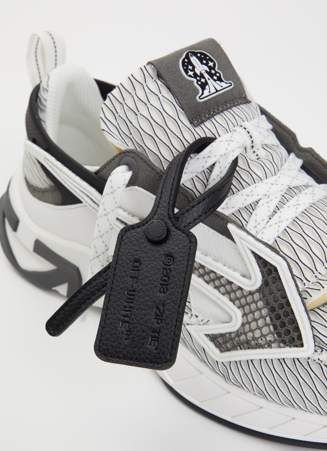Off-White Space Memo sneaker met details van mesh - detail 4 wit
