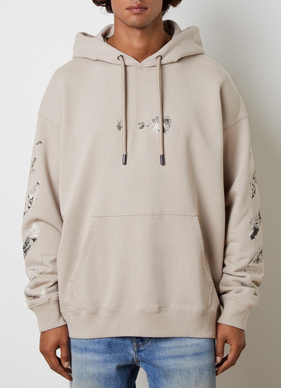 Off-White Spices arrow hoodie met logo- en backprint - achterkant 6 beige