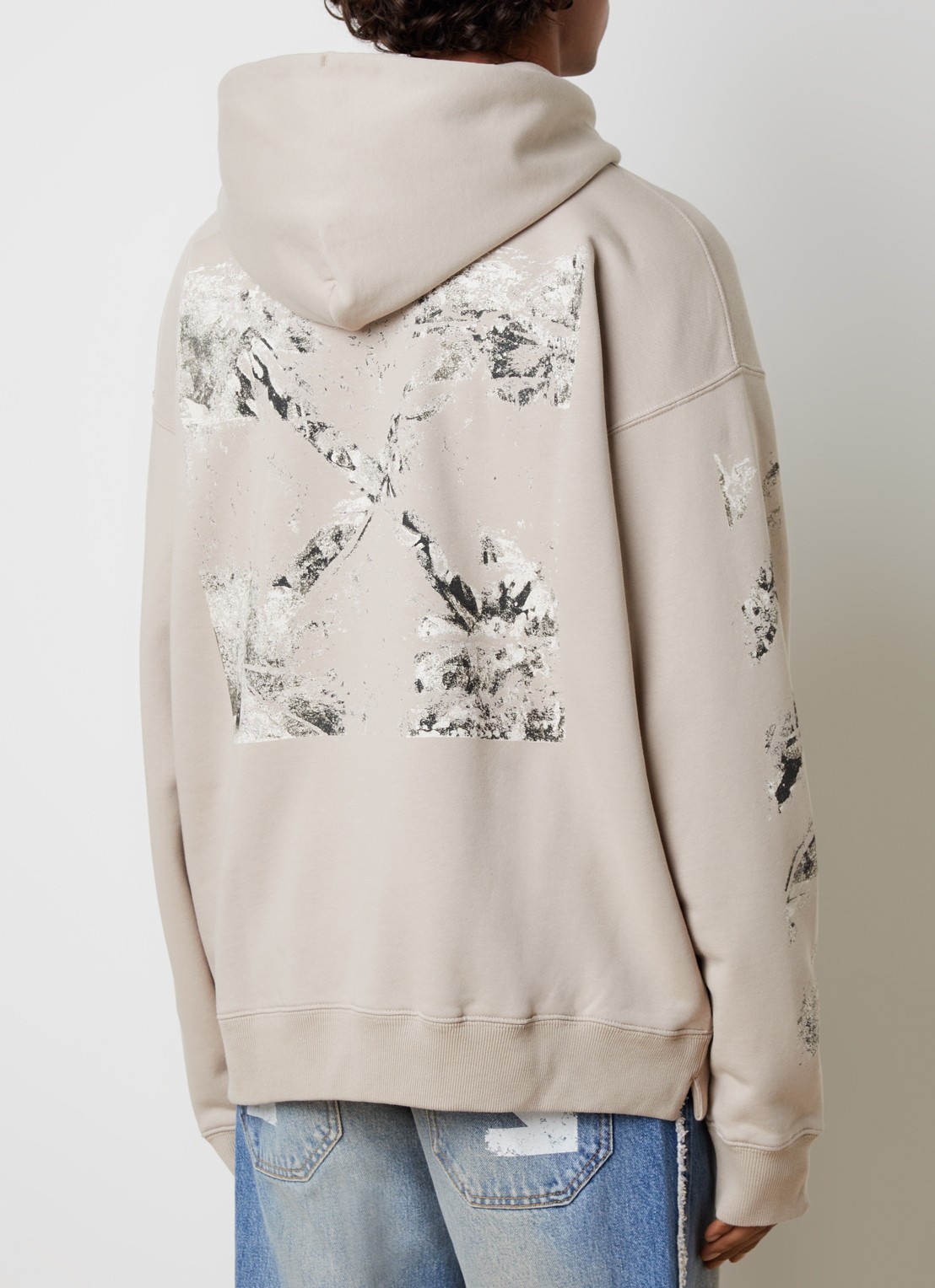 Off-White Spices arrow hoodie met logo- en backprint - detail 3 beige