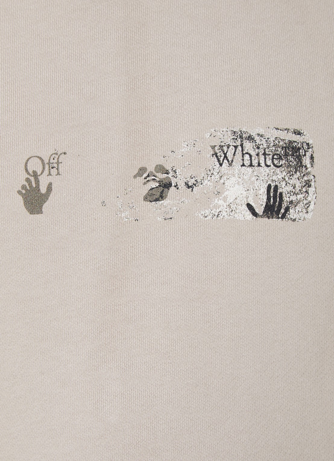Off-White Spices arrow hoodie met logo- en backprint - detail 5 beige