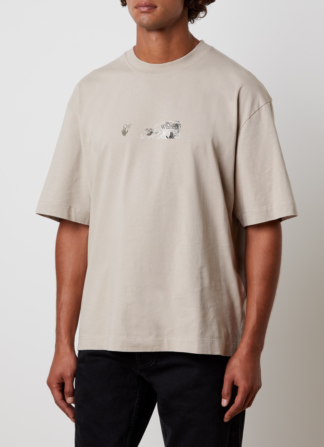 Off-White Spices Arrow Skate T-shirt met logo- en backprint - achterkant 5 beige