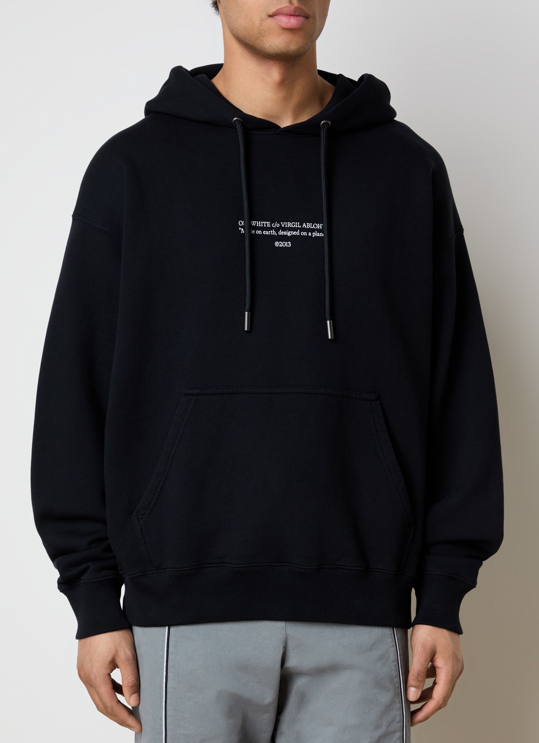 Off-White Statement hoodie met logoprint - detail 2 zwart
