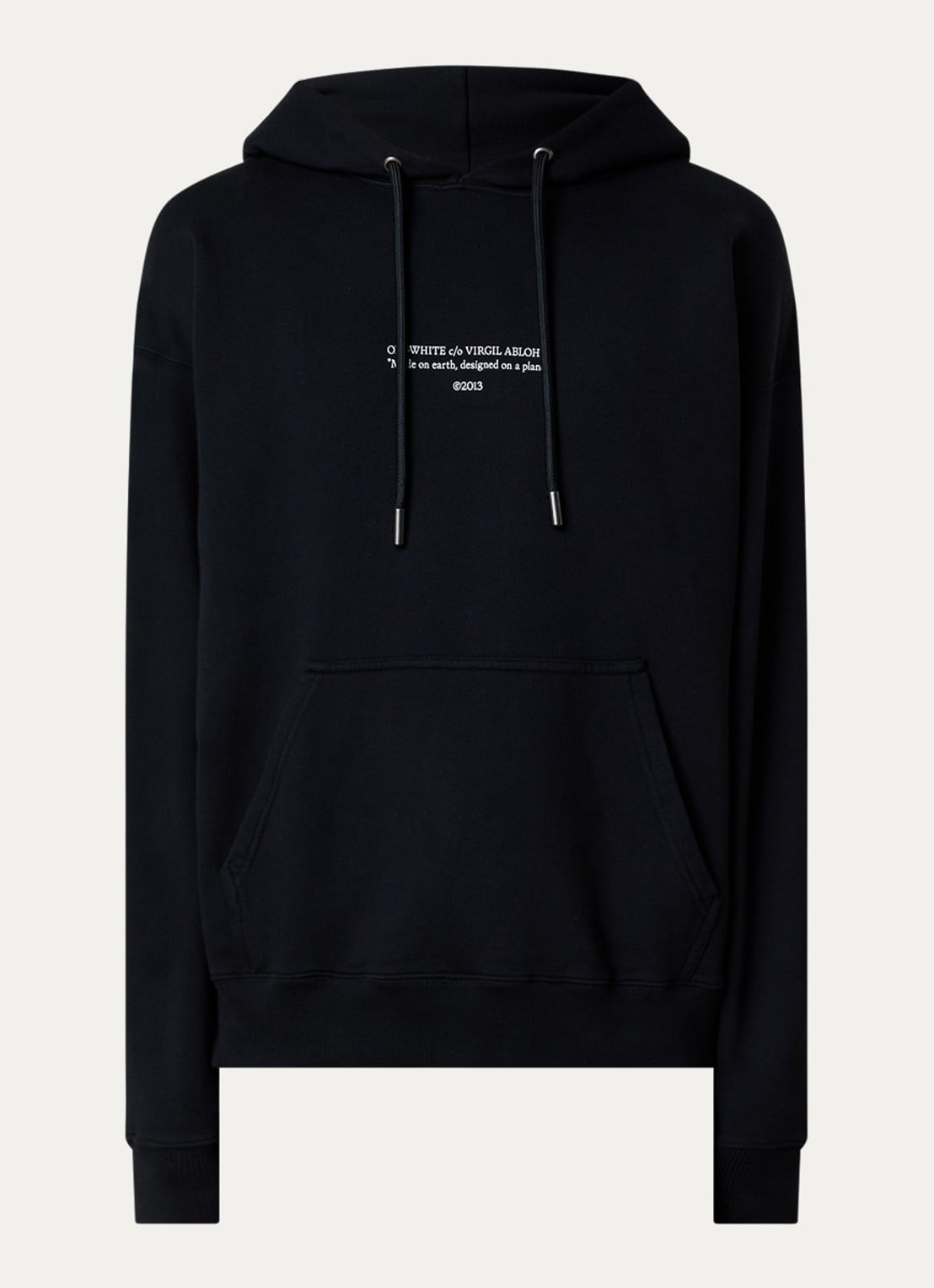 Off-White Statement hoodie met logoprint - voorkant 5 zwart