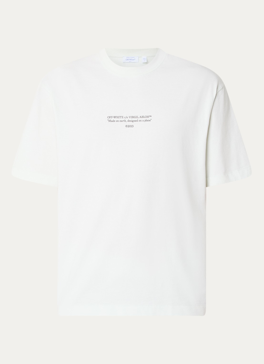 Off-White Statement T-shirt met logoprint - voorkant 2 mint