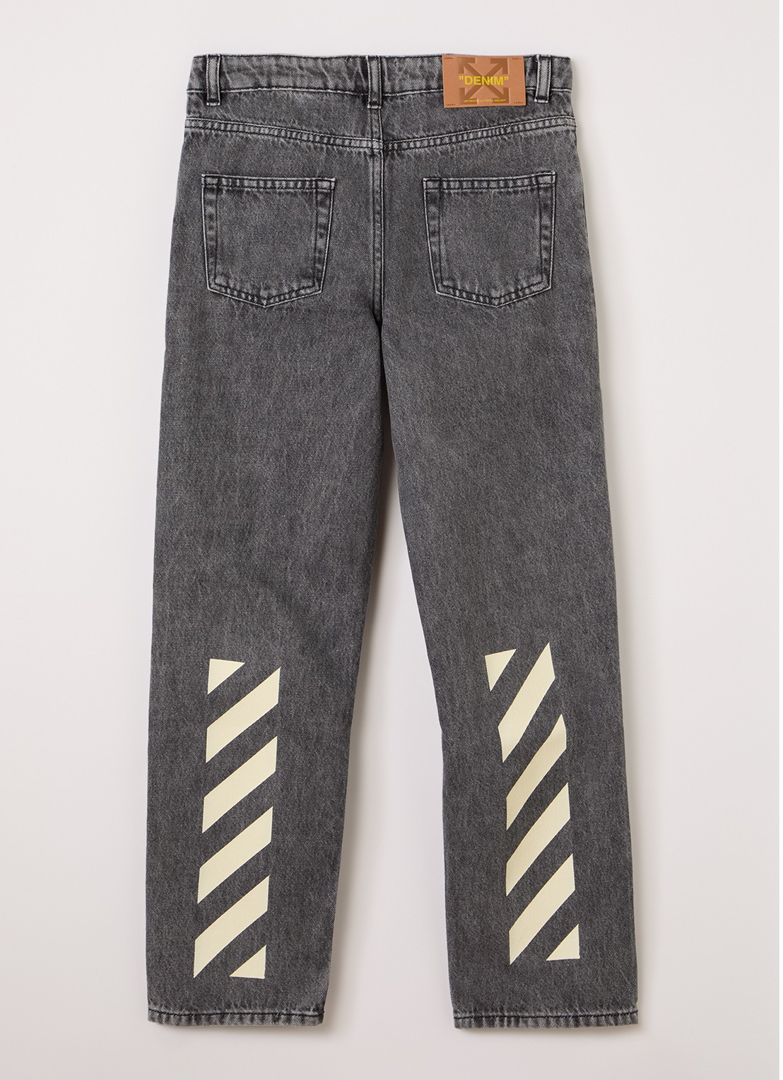 Off-White Straight leg jeans met print - voorkant 2 grijs