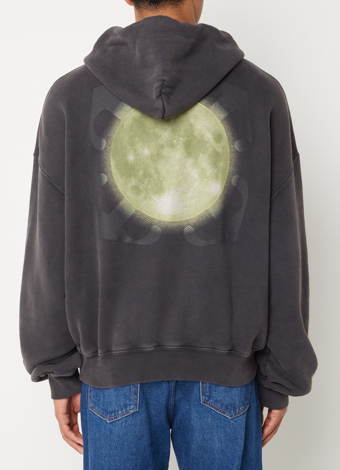 Off-White Super Moon hoodie met backprint  - detail 3 antraciet
