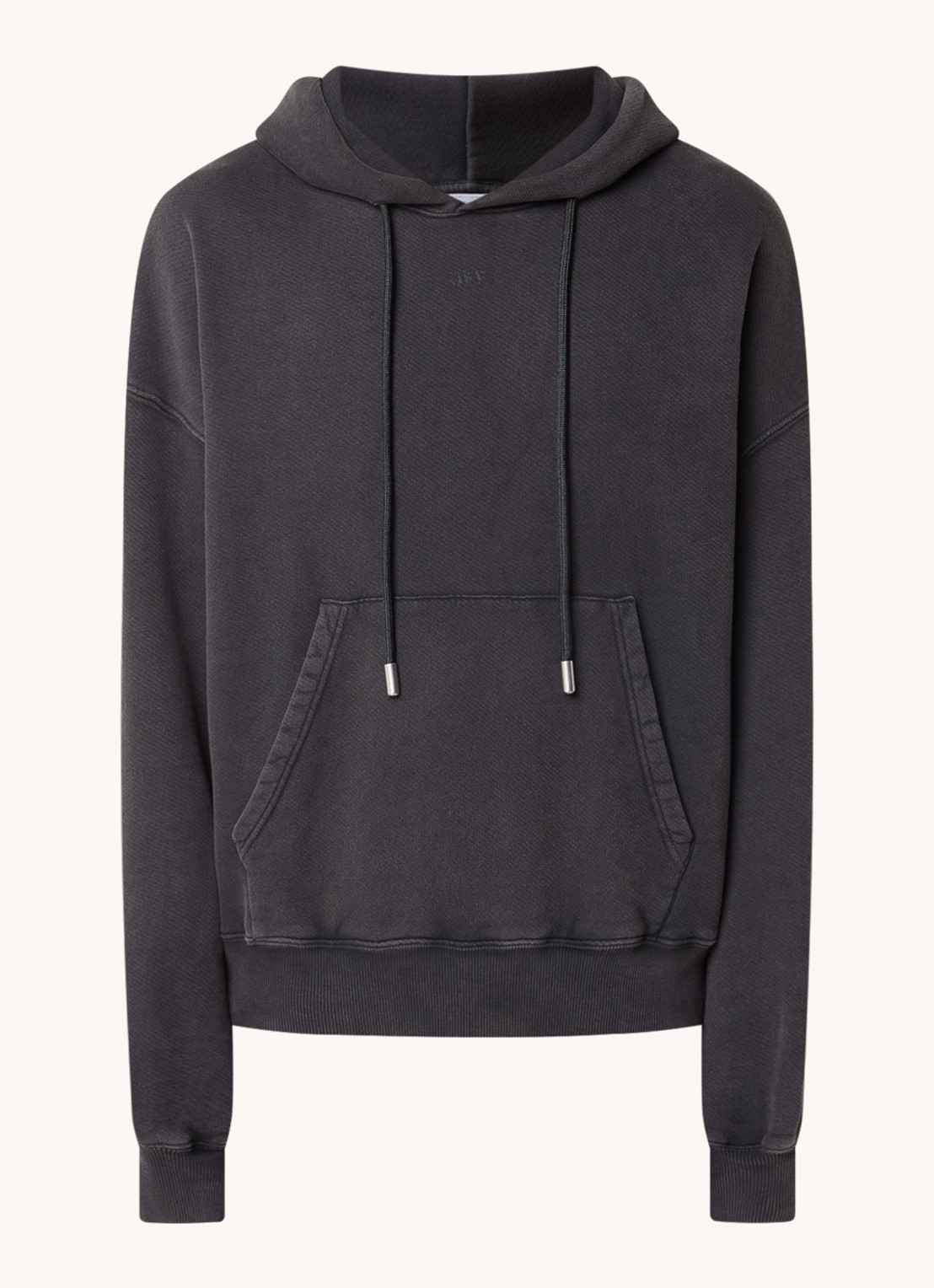 Off-White Super Moon hoodie met backprint  - voorkant antraciet