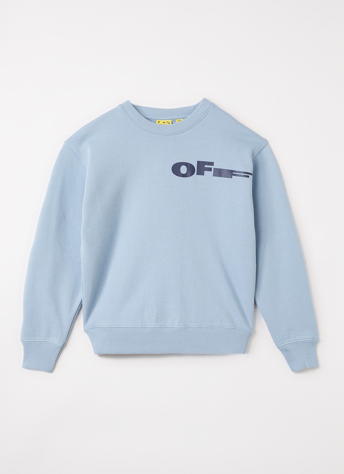 Off-White Sweater met logo - voorkant 2 lichtblauw
