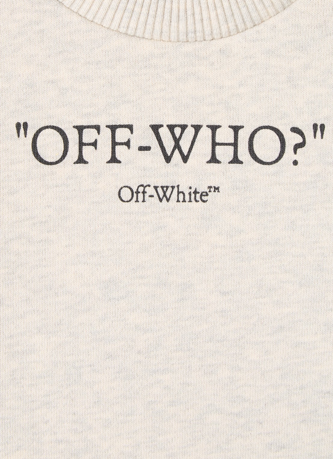 Off-White Sweater met logoprint - detail grijsmele