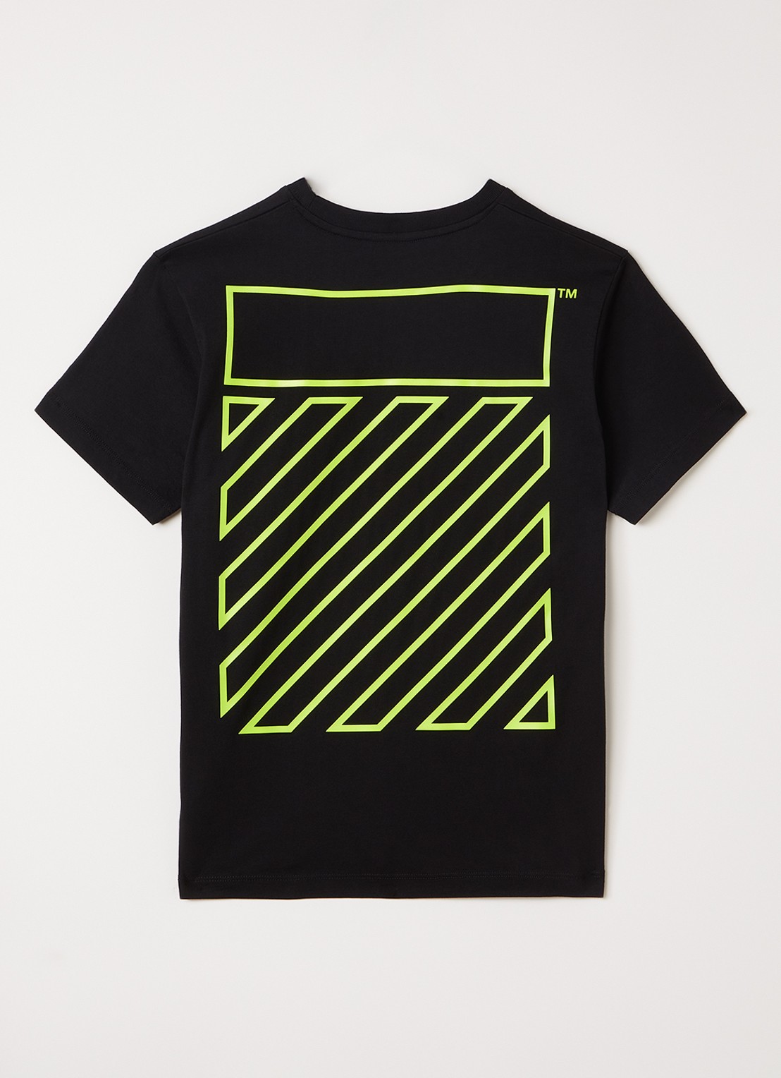 Off-White T-shirt met logo- en backprint - voorkant 2 zwart
