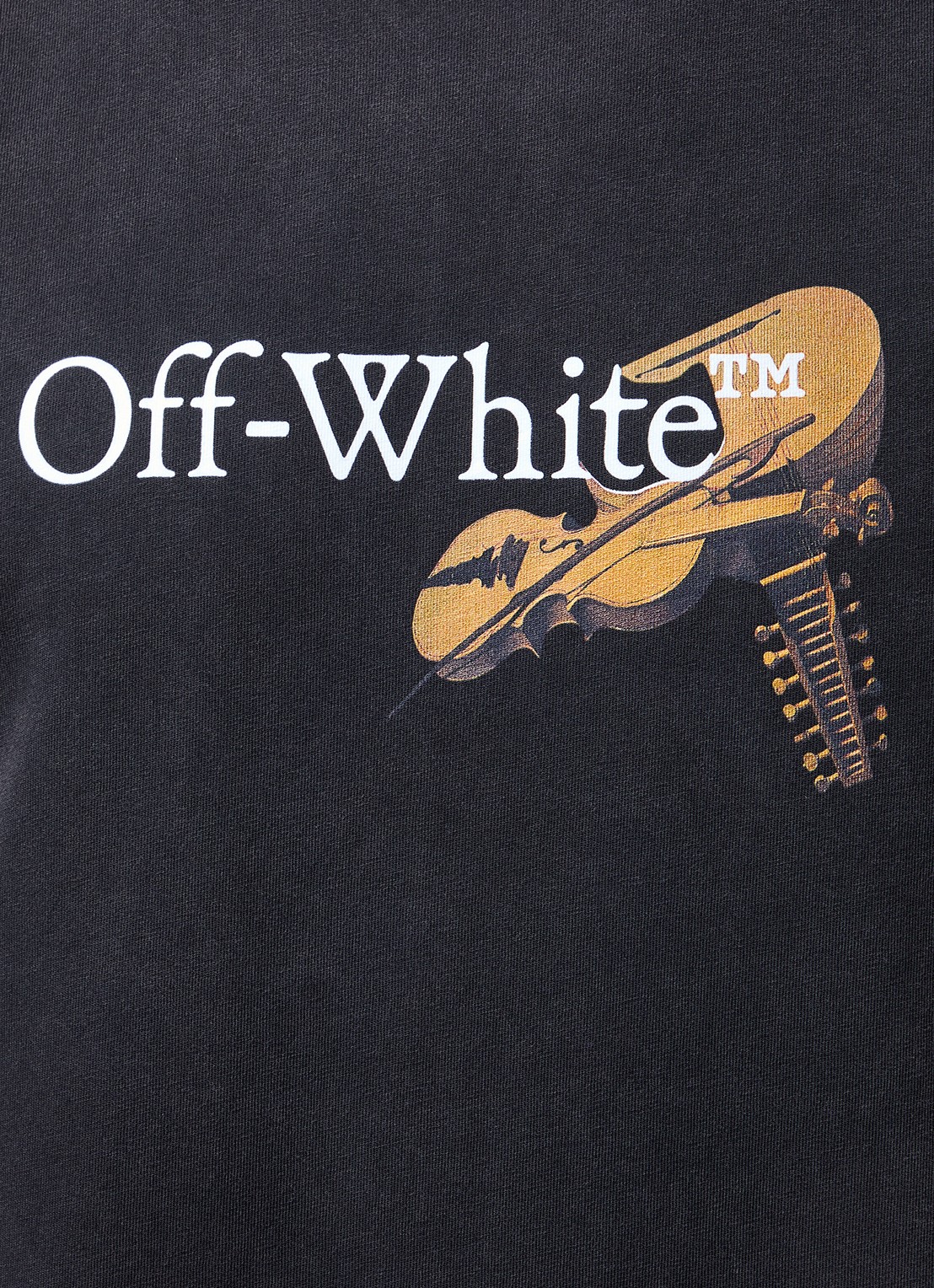 Off-White T-shirt met logo- en backprint - detail 4 antraciet