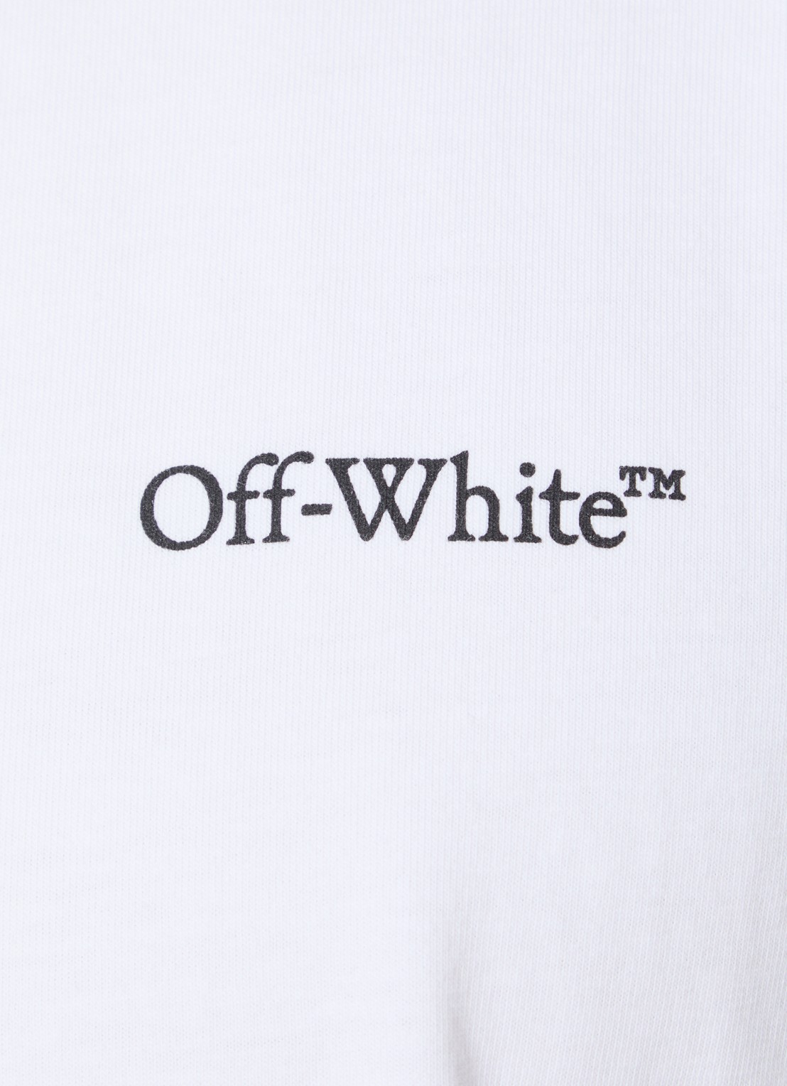 Off-White T-shirt met logo- en backprint - detail 5 wit