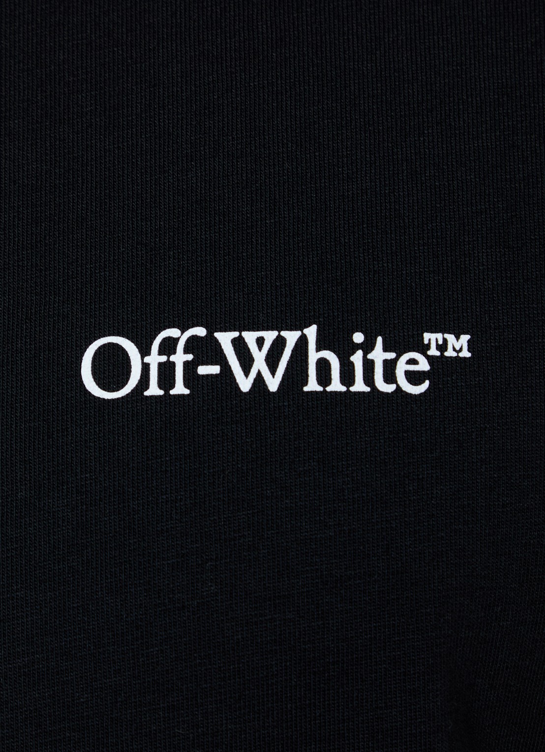 Off-White T-shirt met logo- en backprint - detail 3 zwart