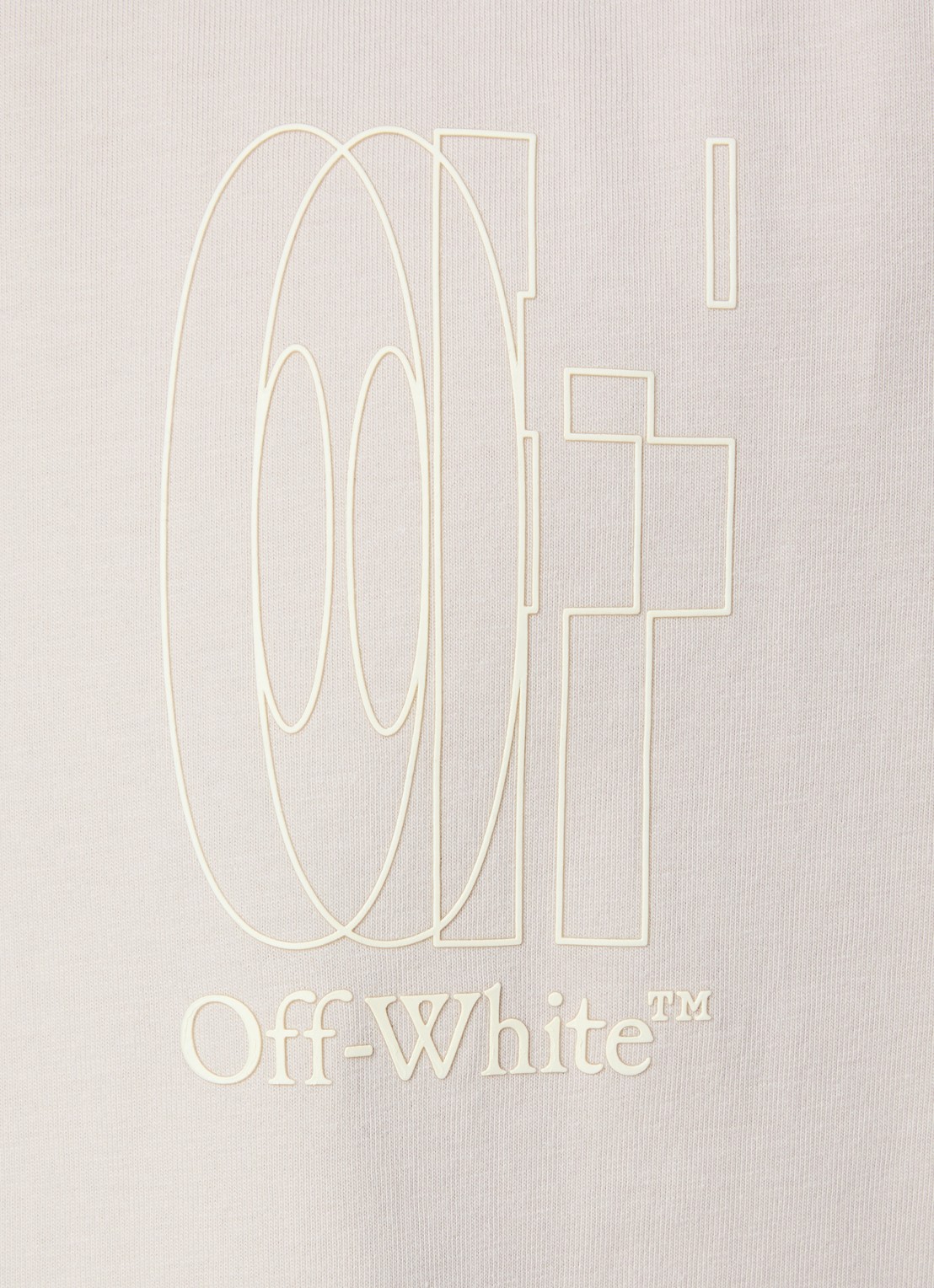Off-White T-shirt met logo- en backprint - detail 5 beige