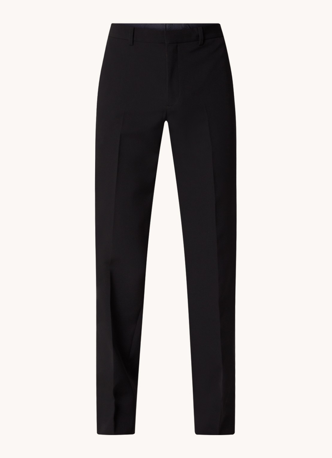 Off-White Tapered fit pantalon van wol met ritsdetail - voorkant zwart