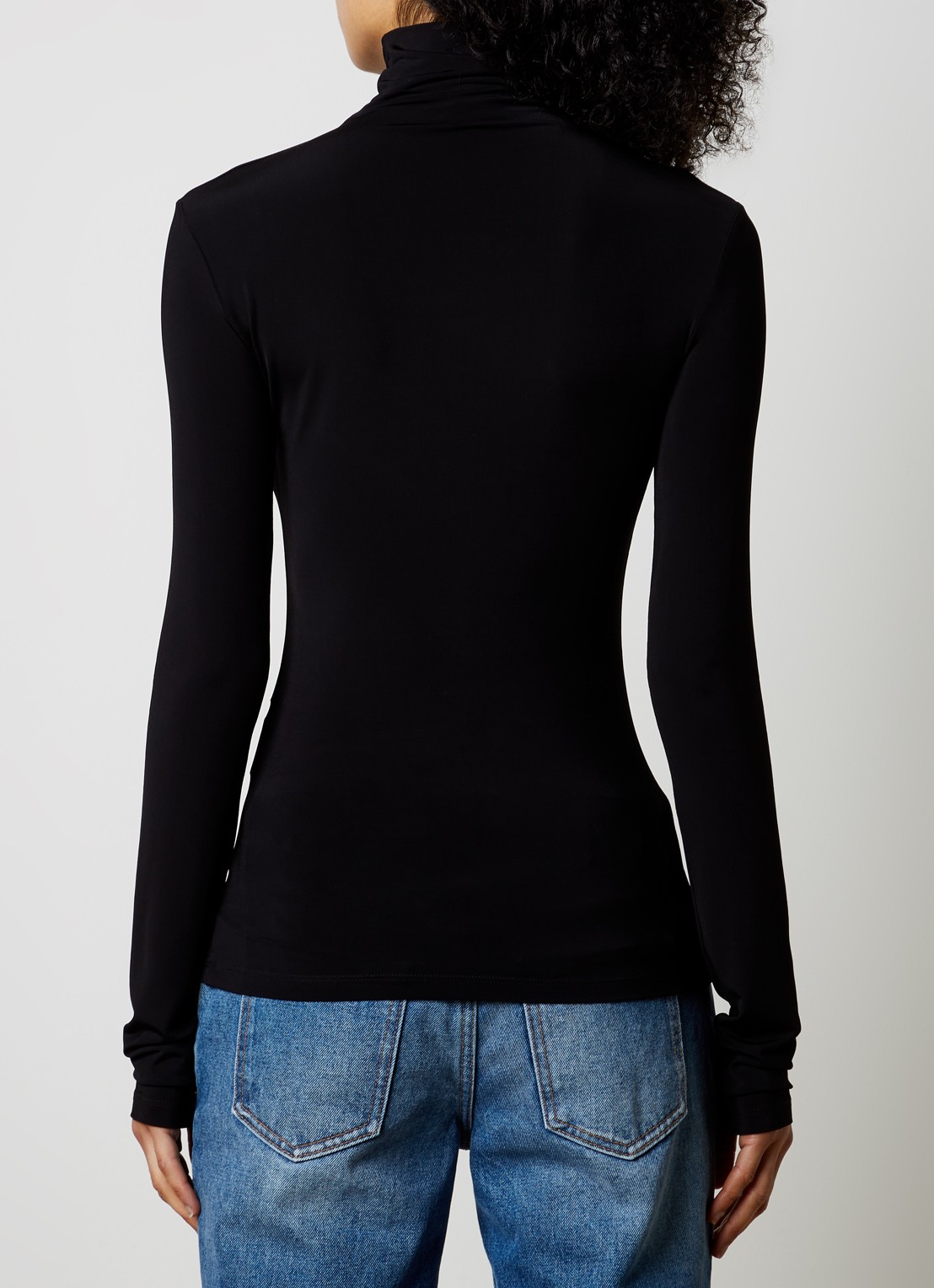 Off-White Top met col en logo - achterkant zwart