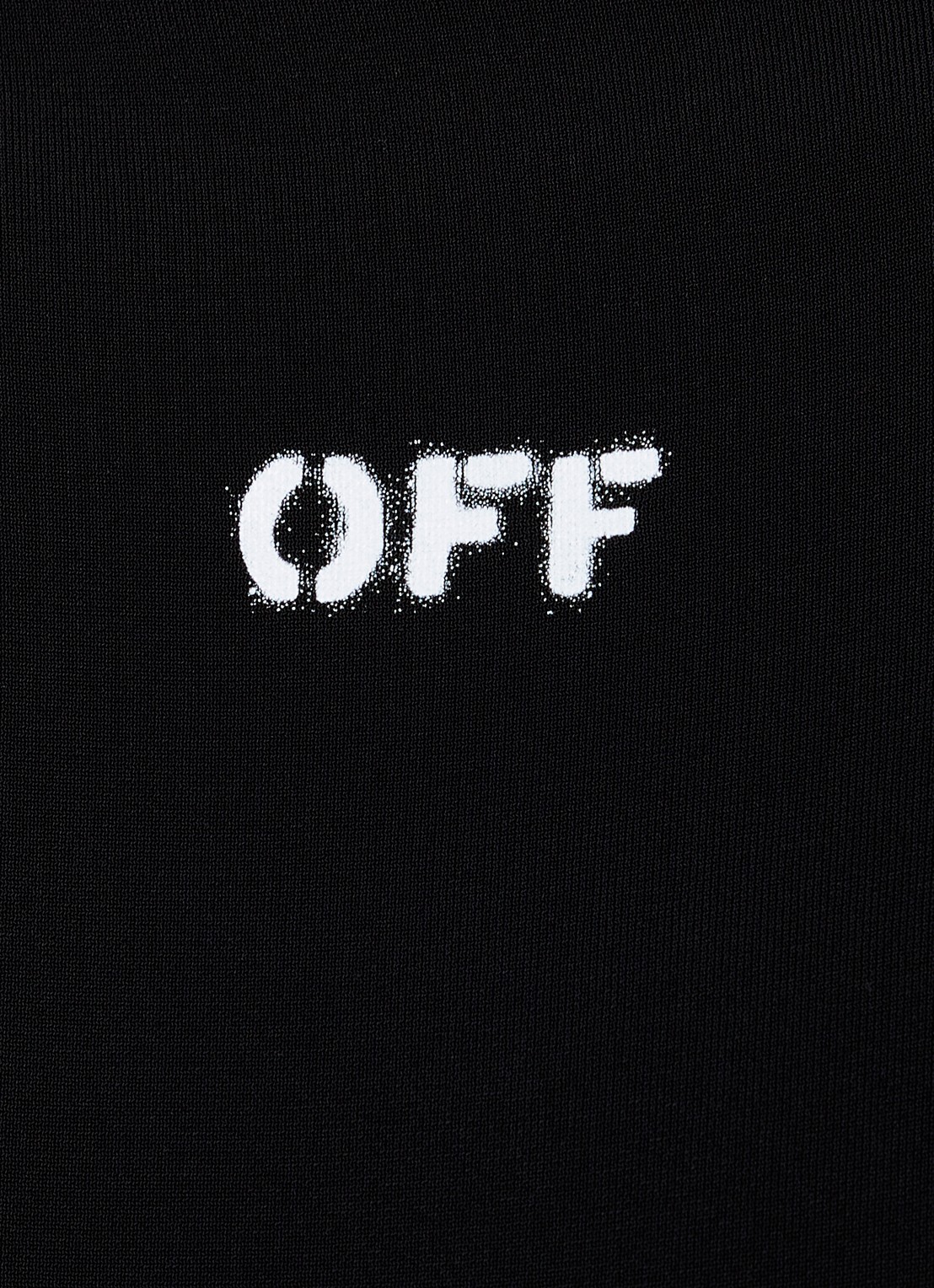 Off-White Top met col en logo - detail 3 zwart
