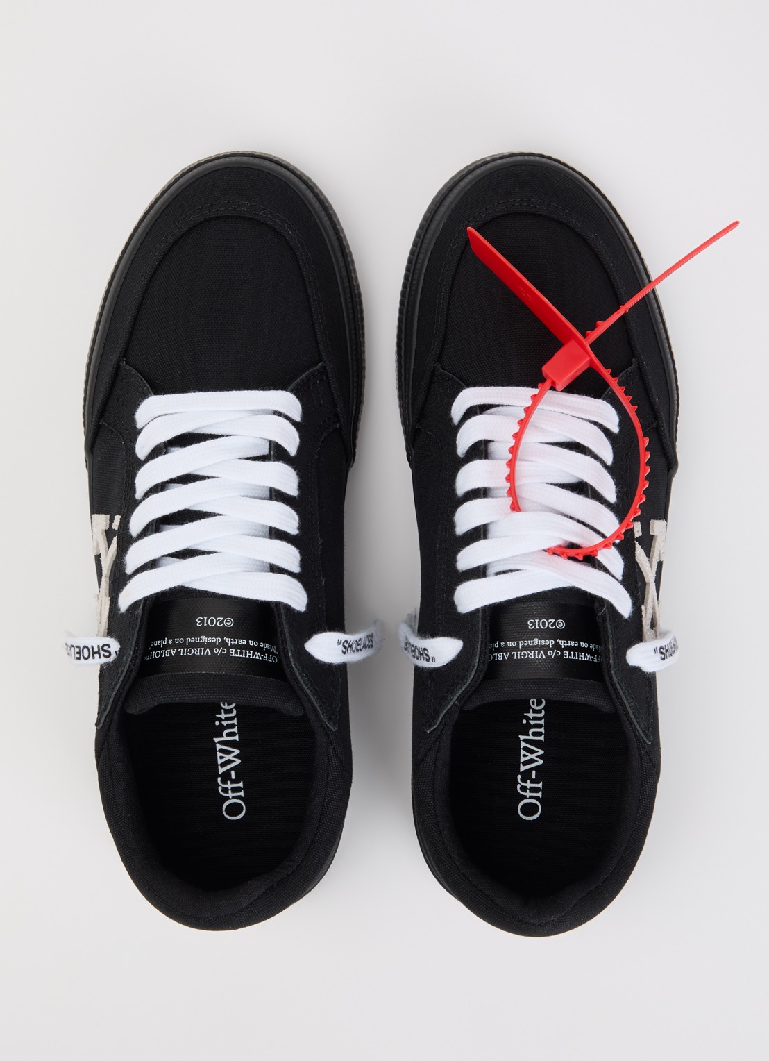 Off-White Vulcanized Low sneaker met logo - detail 4 zwart