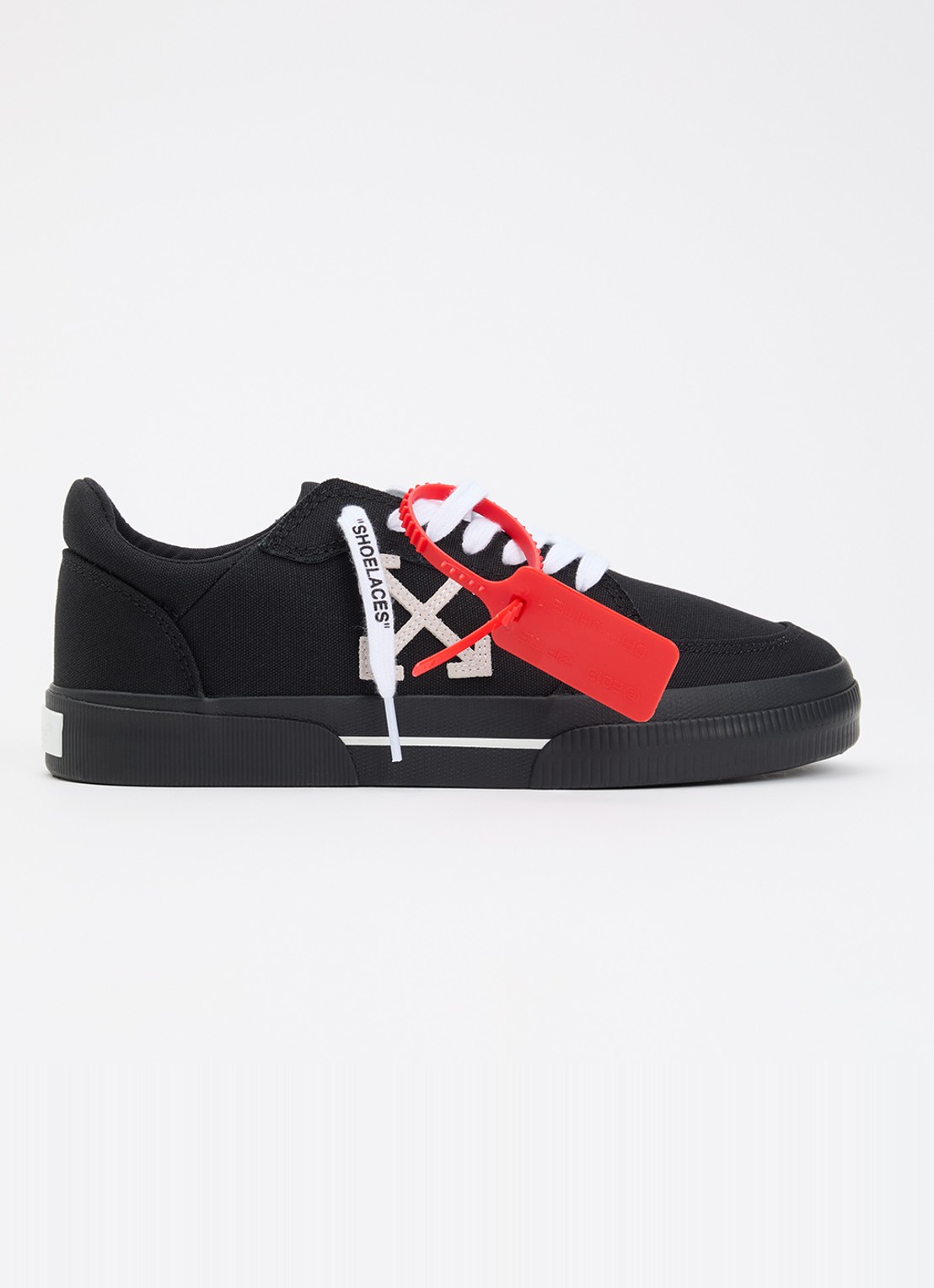 Off-White Vulcanized Low sneaker met logo - voorkant 2 zwart