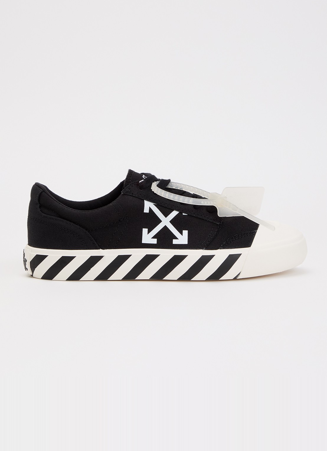 Off-White Vulcanized Undercut sneaker met logo - voorkant 6 zwart