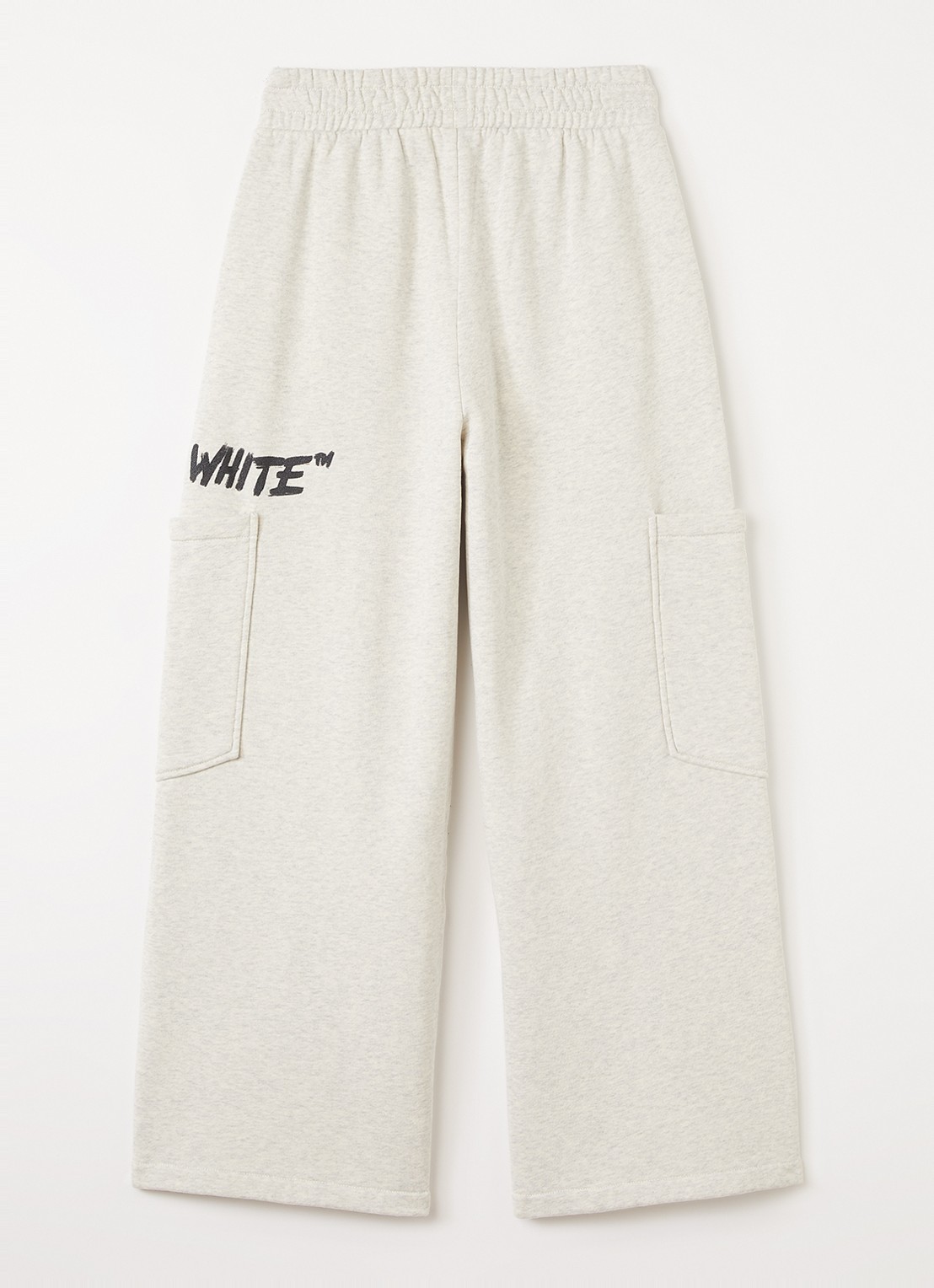 Off-White Wide fit joggingbroek met logo - voorkant 2 grijsmele