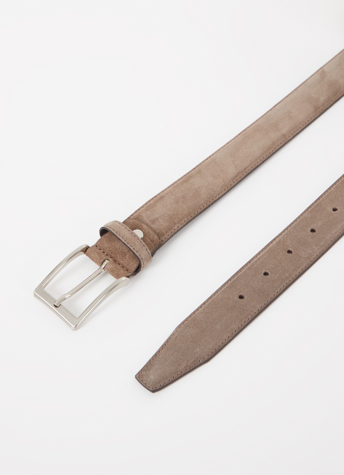 Officine Napoli 2035 riem van suède - detail taupe