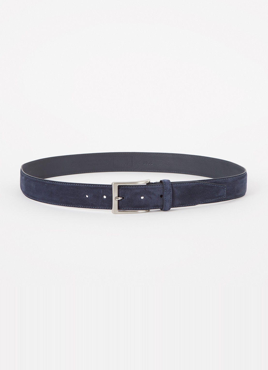 Officine Napoli 2035 riem van suède - voorkant blauw