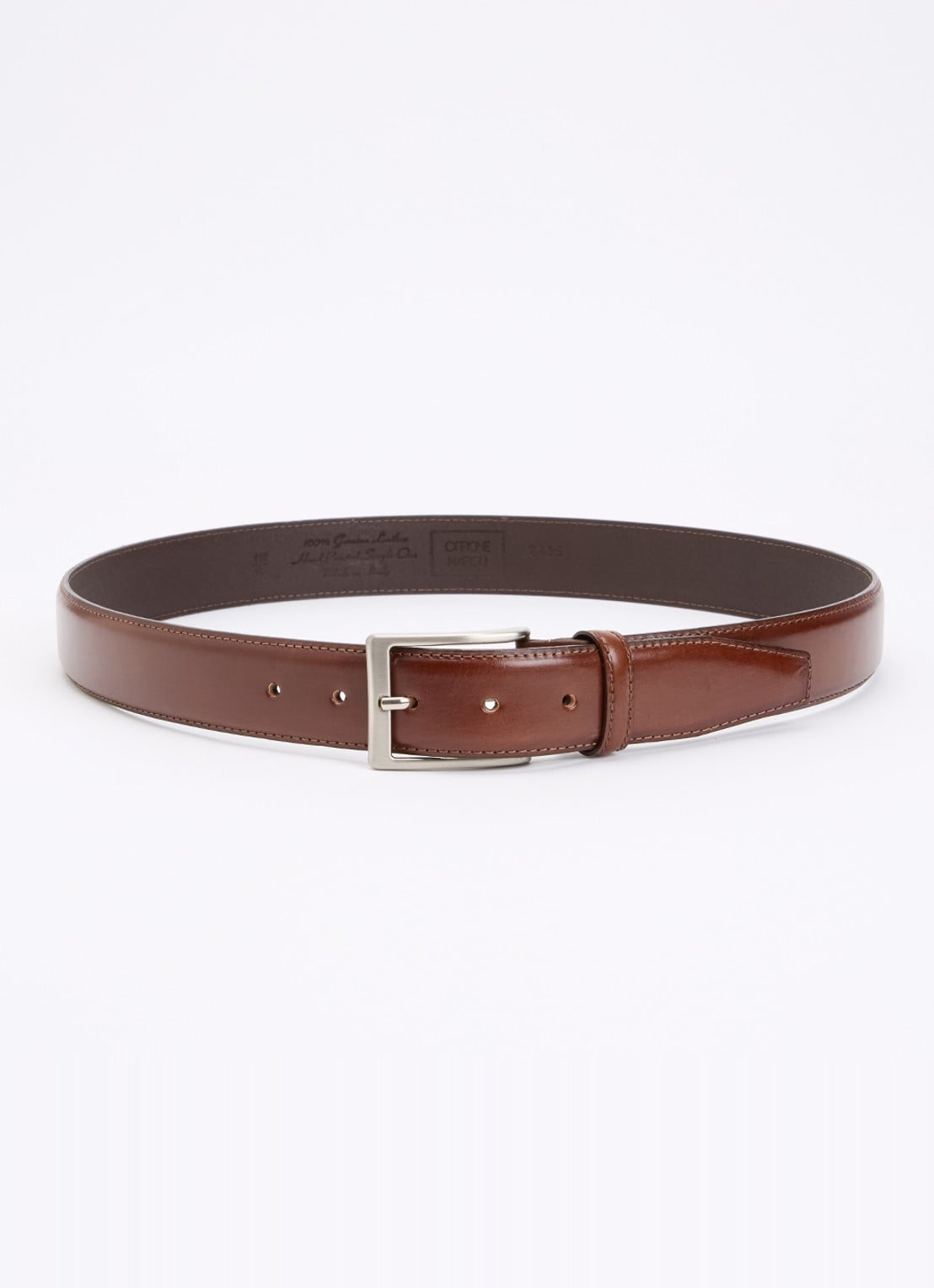 Officine Napoli Riem van leer - voorkant roodbruin