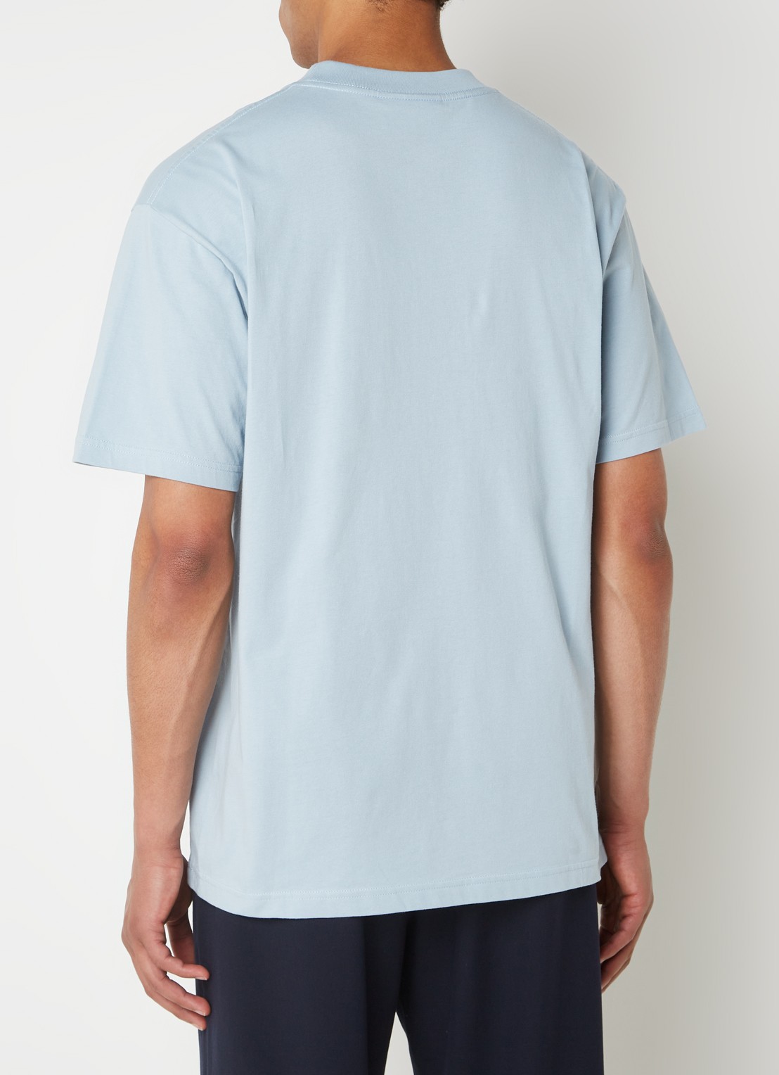 OLAF Block T-shirt met logo - achterkant 2 lichtblauw