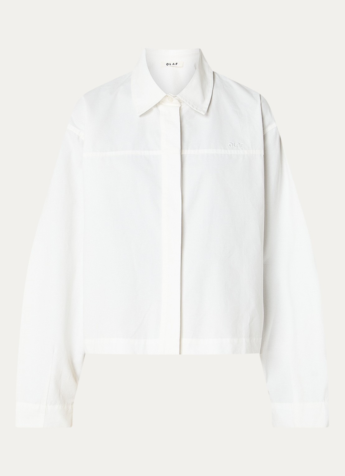 OLAF Blouse met logoborduring - voorkant wit