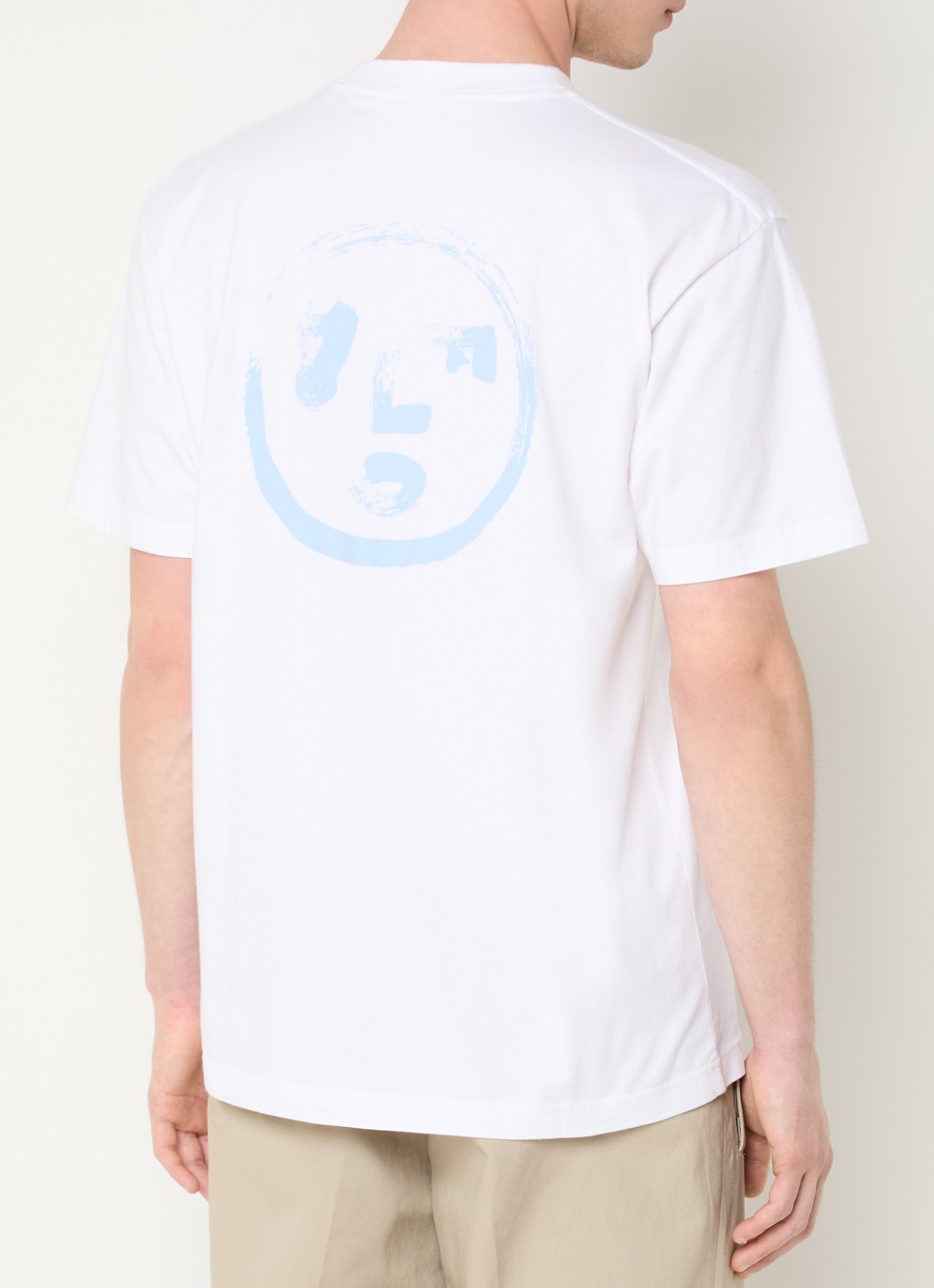 OLAF Brushstroke T-shirt met logo- en backprint - detail 4 wit