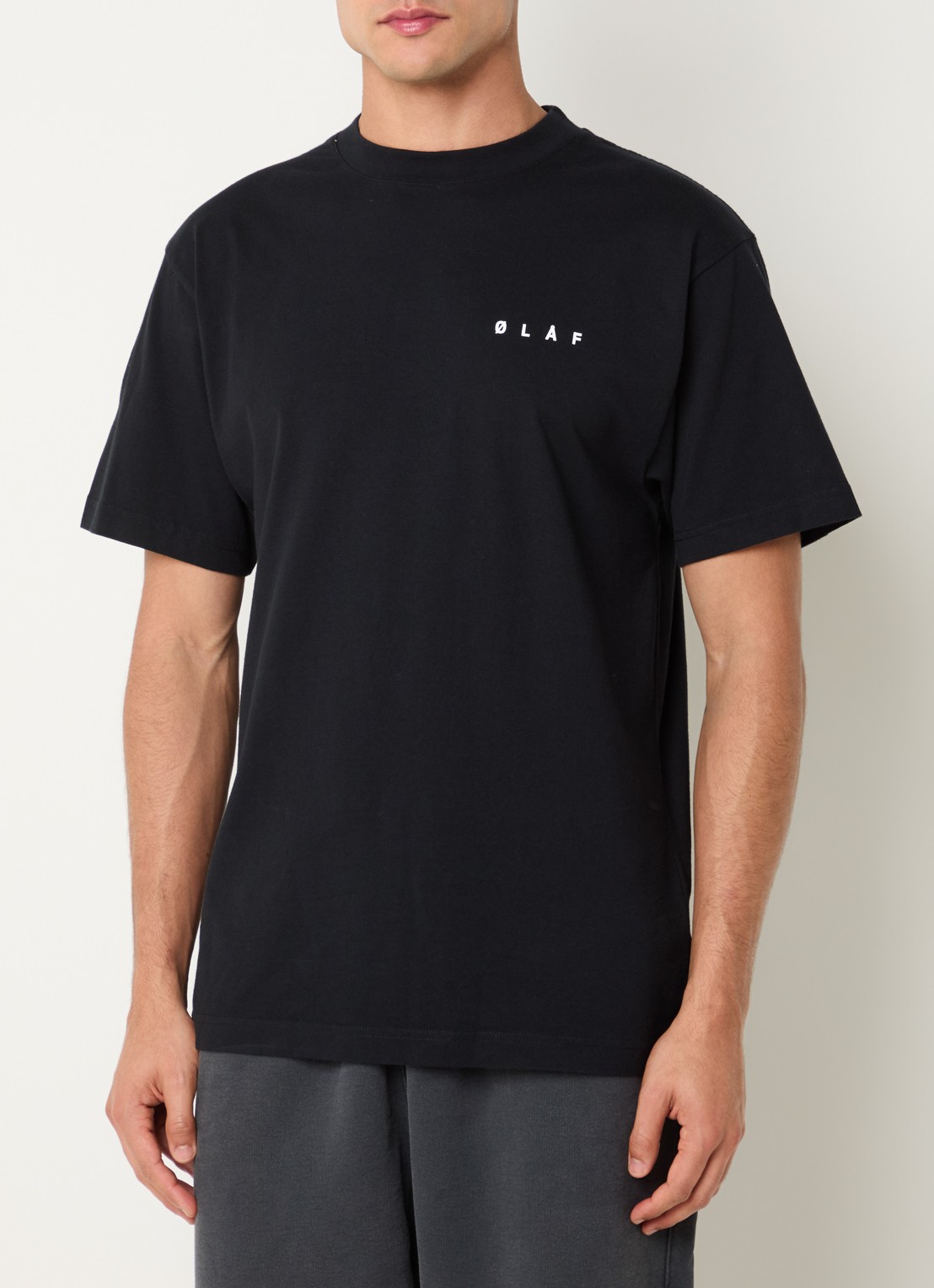 OLAF Crafted Pear T-shirt met logo- en backprint - achterkant 3 zwart