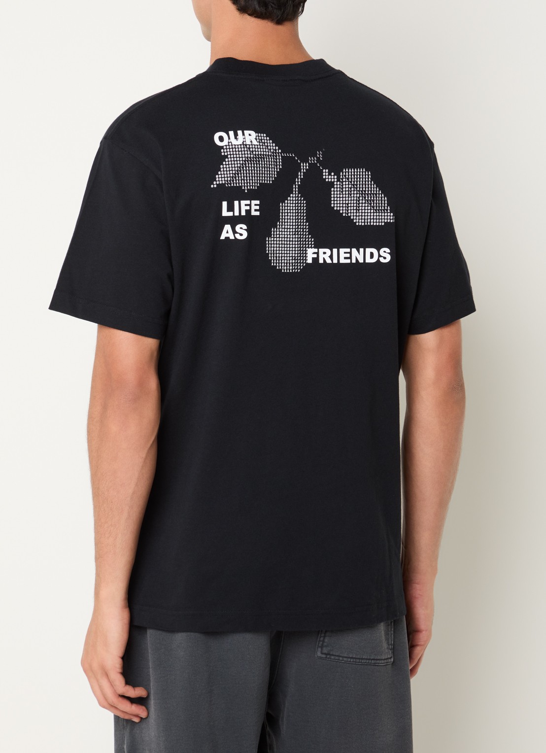 OLAF Crafted Pear T-shirt met logo- en backprint - detail 4 zwart