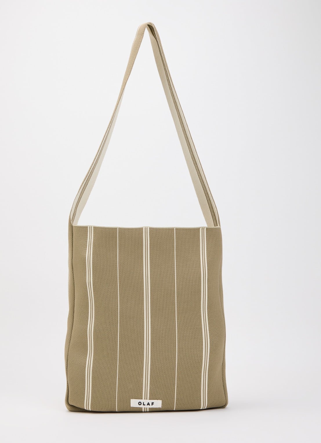 OLAF Crossbodytas met streepprint - voorkant 5 olijfgroen