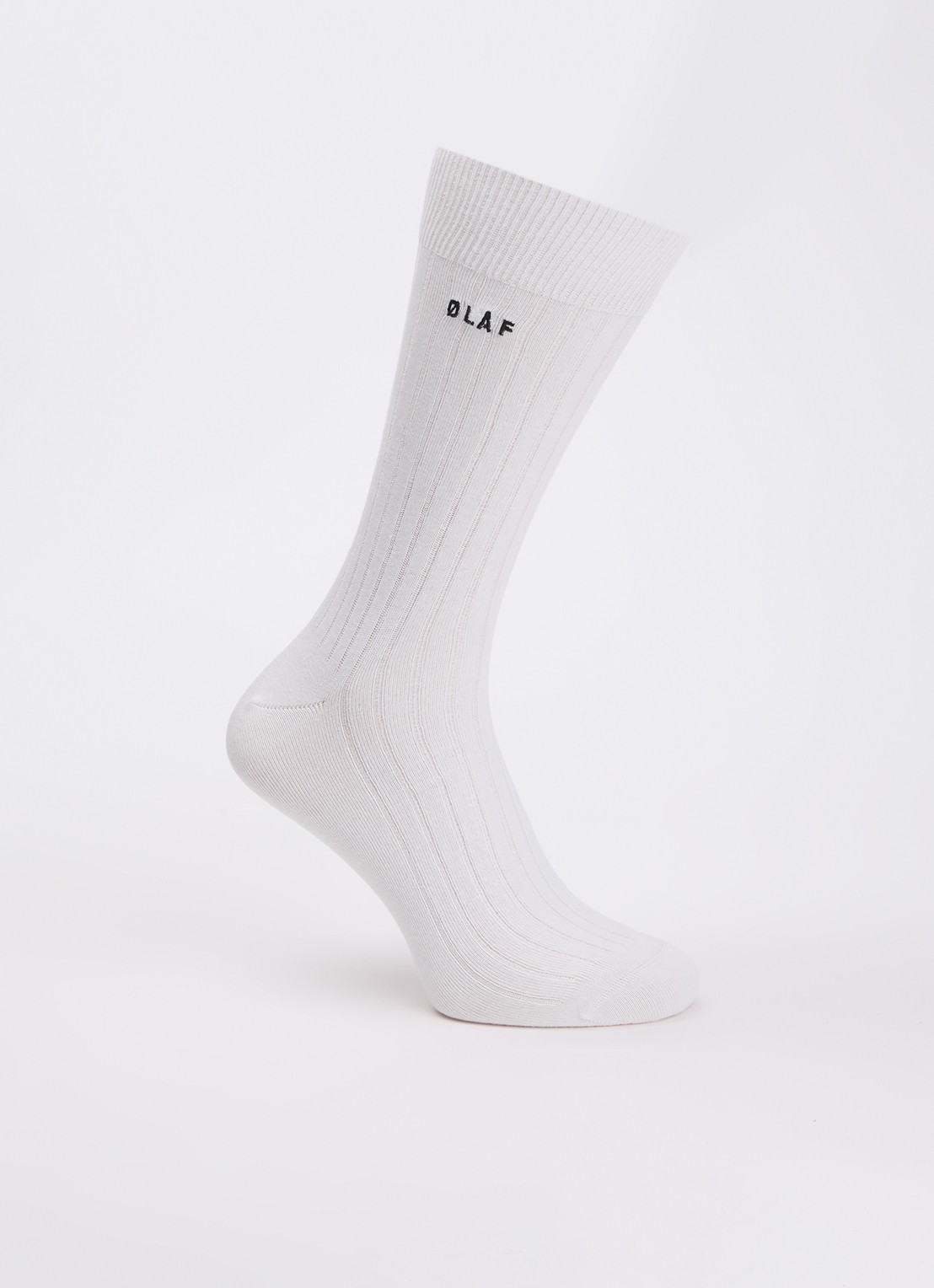 OLAF Essential sokken in katoenblend met logo - voorkant wit