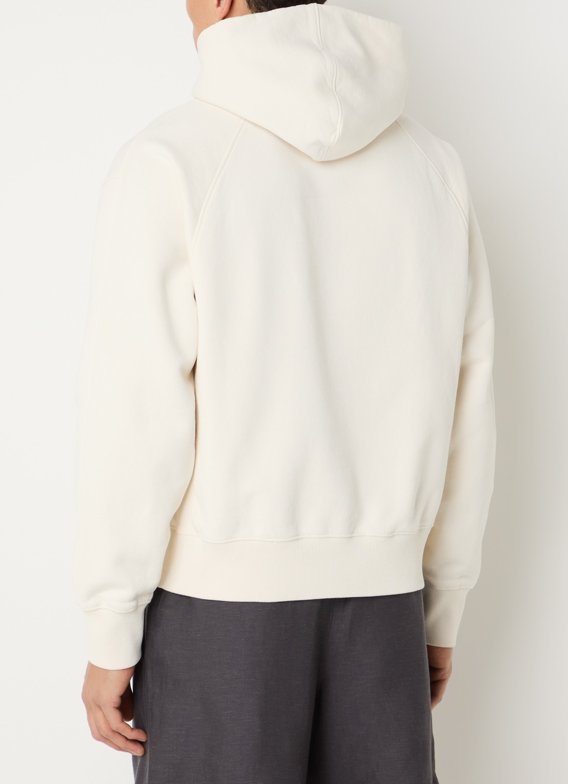 OLAF Hoodie met logo - achterkant creme